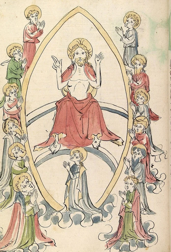 An illustration from "Elsässische Legenda Aurea", 1419, leaf 522