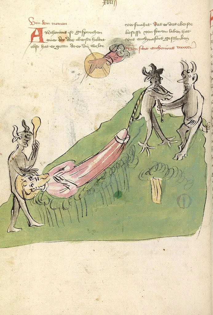 An illustration from "Elsässische Legenda Aurea", 1419, leaf 602