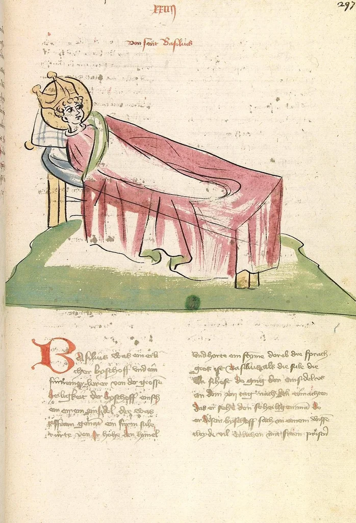 An illustration from "Elsässische Legenda Aurea", 1419, leaf 617