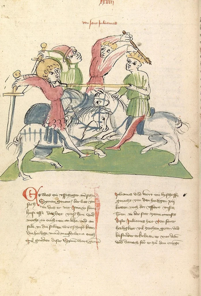 An illustration from "Elsässische Legenda Aurea", 1419, leaf 632