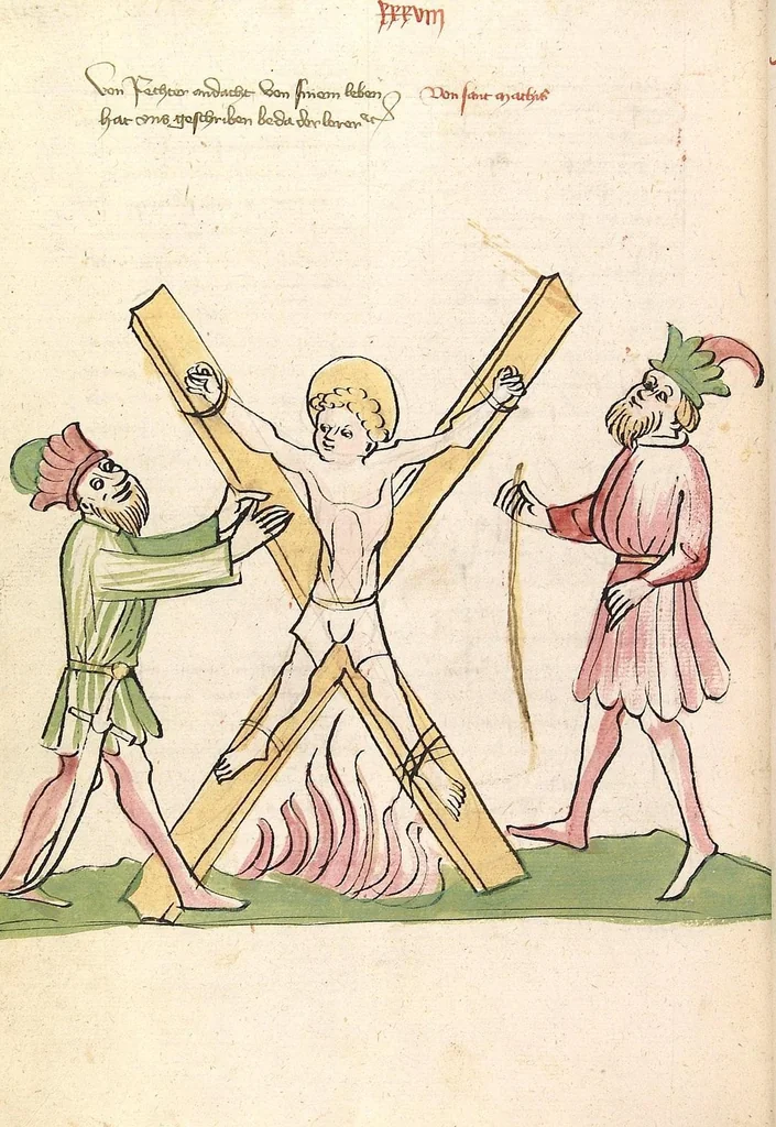 An illustration from "Elsässische Legenda Aurea", 1419, leaf 678