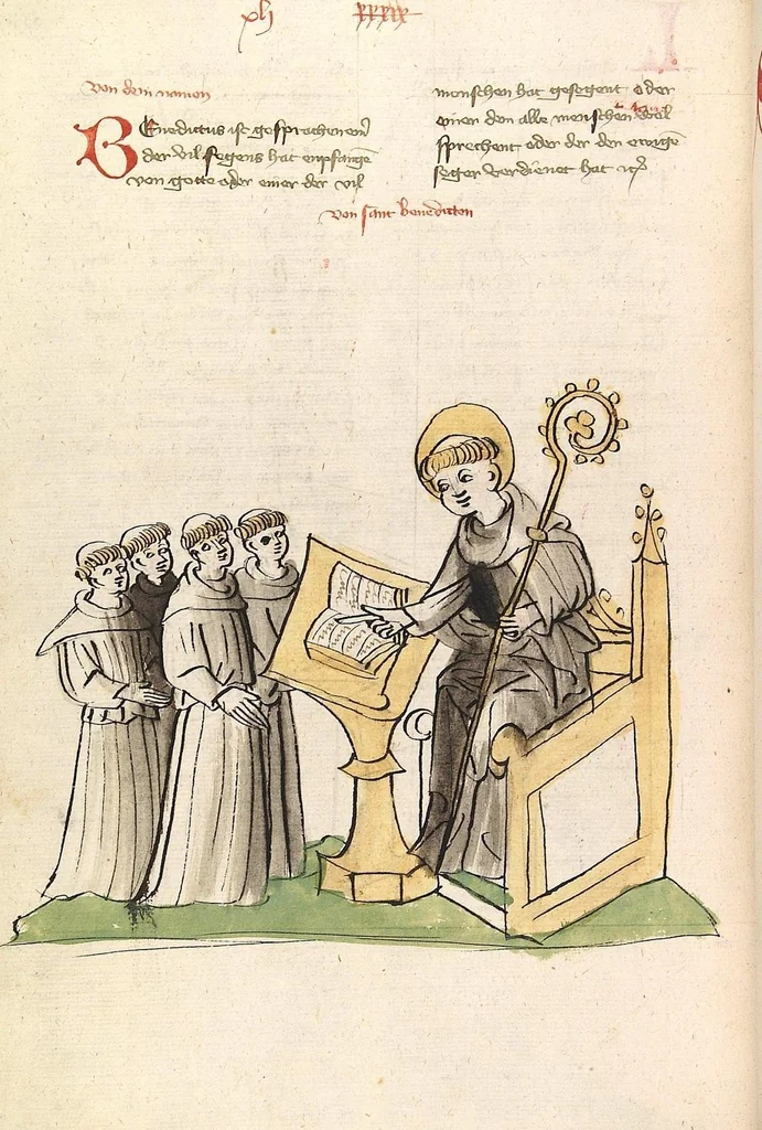An illustration from "Elsässische Legenda Aurea", 1419, leaf 692
