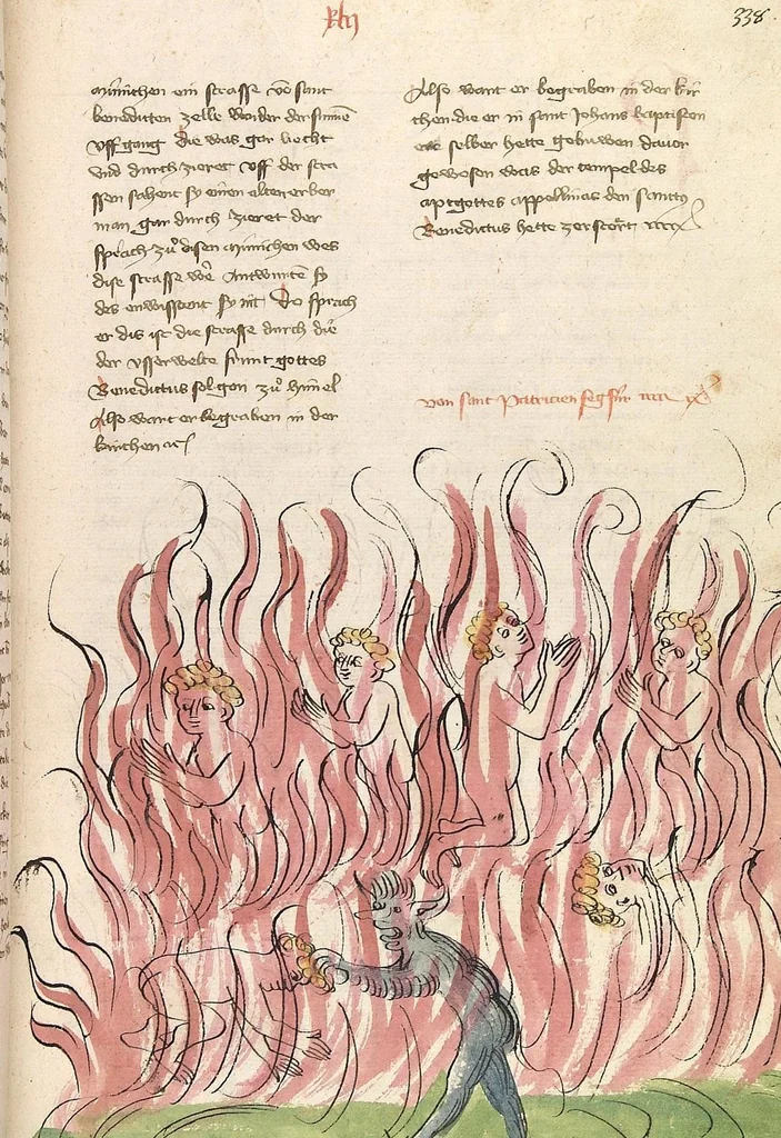 An illustration from "Elsässische Legenda Aurea", 1419, leaf 699