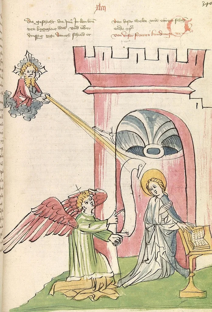 An illustration from "Elsässische Legenda Aurea", 1419, leaf 703