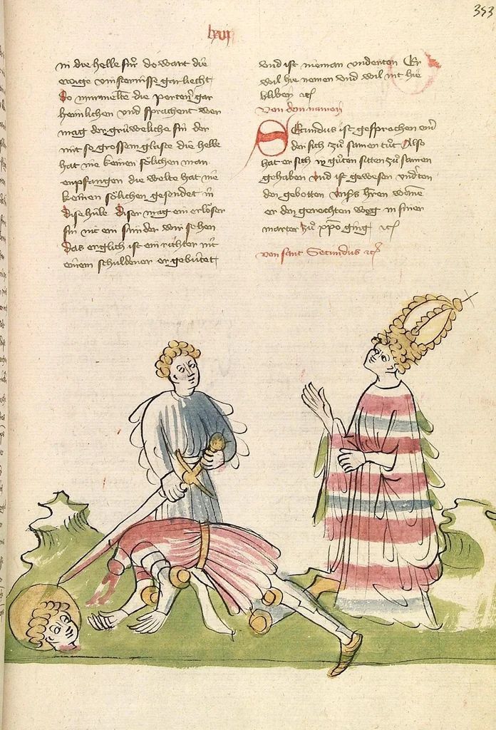 An illustration from "Elsässische Legenda Aurea", 1419, leaf 729