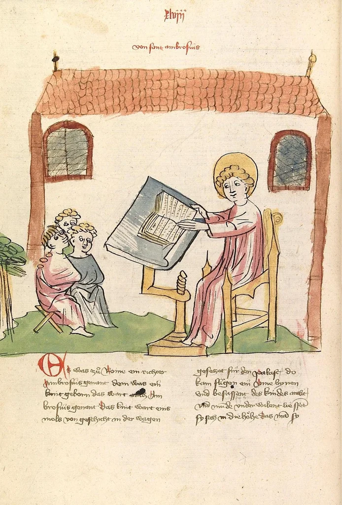 An illustration from "Elsässische Legenda Aurea", 1419, leaf 736
