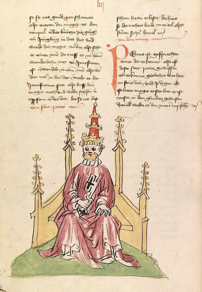 An illustration from "Elsässische Legenda Aurea", 1419, leaf 752