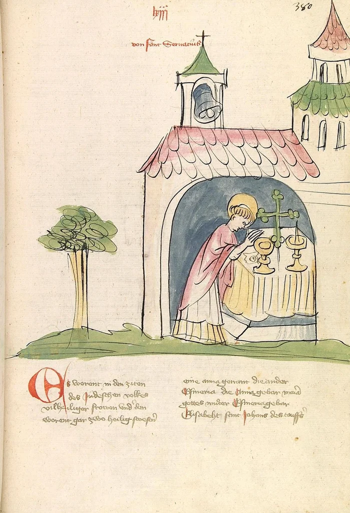 An illustration from "Elsässische Legenda Aurea", 1419, leaf 783