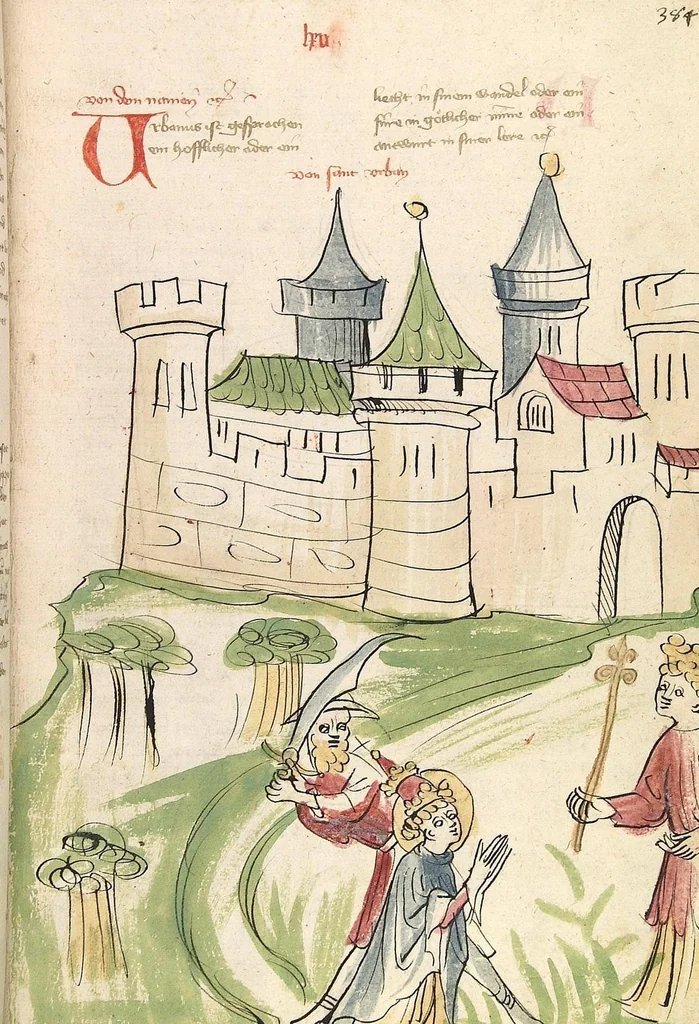 An illustration from "Elsässische Legenda Aurea", 1419, leaf 791