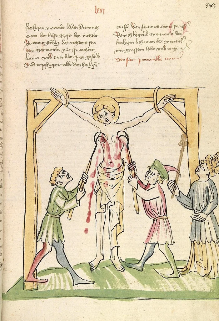 An illustration from "Elsässische Legenda Aurea", 1419, leaf 793