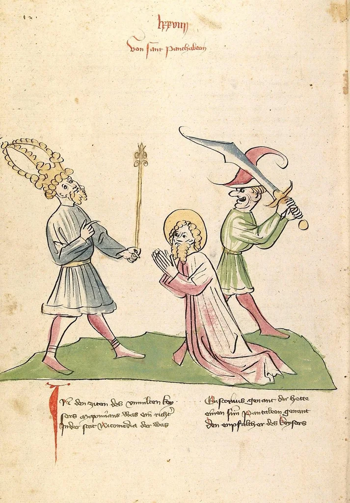 An illustration from "Elsässische Legenda Aurea", 1419, leaf 844