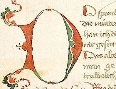 An illustration from Historia septem sapientum, dt. ; Martinus Oppaviensis: Chronicon pontificum et imperatorum, dt., 1450, leaf 106