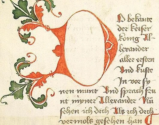 An illustration from Historia septem sapientum, dt. ; Martinus Oppaviensis: Chronicon pontificum et imperatorum, dt., 1450, leaf 140