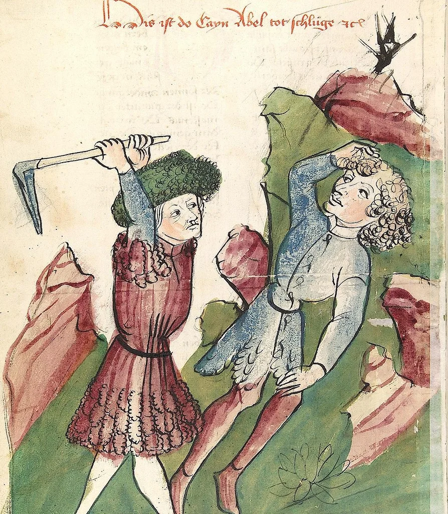 An illustration from Historia septem sapientum, dt. ; Martinus Oppaviensis: Chronicon pontificum et imperatorum, dt., 1450, leaf 502