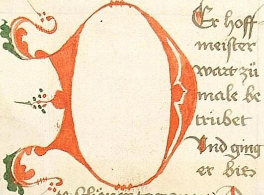 An illustration from Historia septem sapientum, dt. ; Martinus Oppaviensis: Chronicon pontificum et imperatorum, dt., 1450, leaf 130