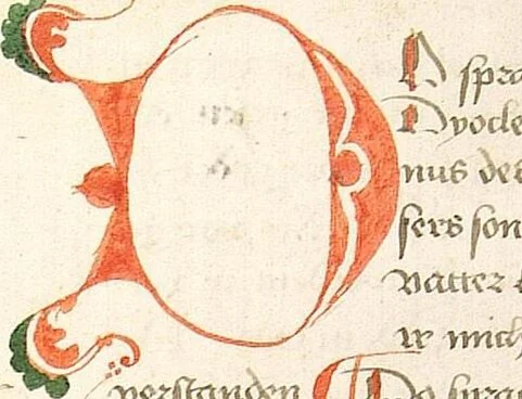 An illustration from Historia septem sapientum, dt. ; Martinus Oppaviensis: Chronicon pontificum et imperatorum, dt., 1450, leaf 228