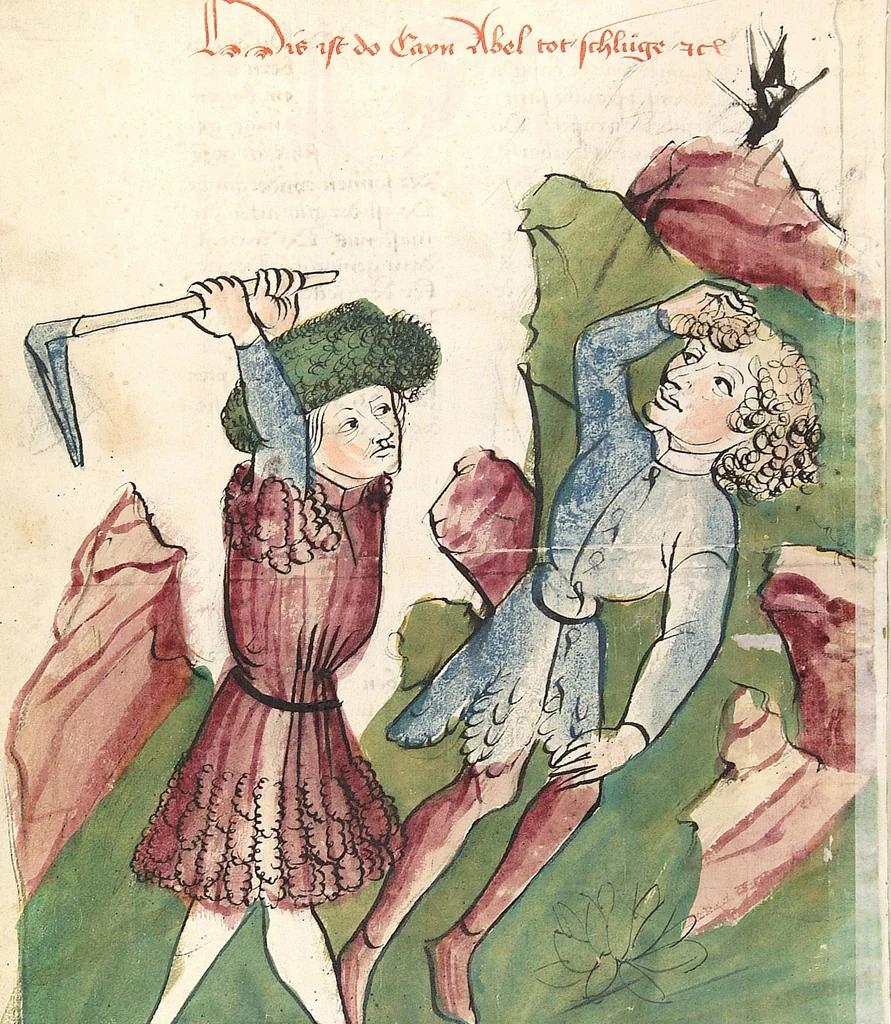 An illustration from Historia septem sapientum, dt. ; Martinus Oppaviensis: Chronicon pontificum et imperatorum, dt., 1450, leaf 502