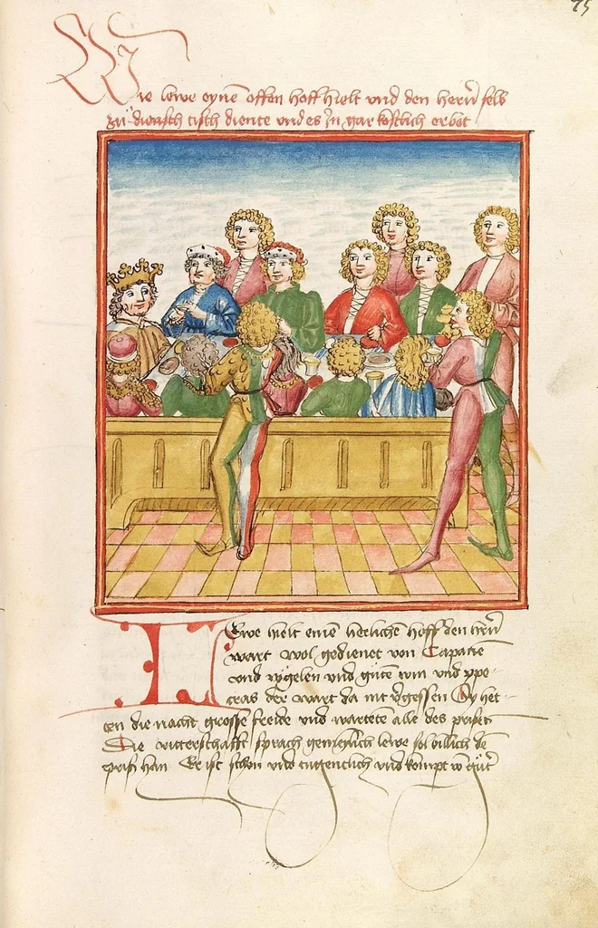 An illustration from Herpin, 1470, leaf 157