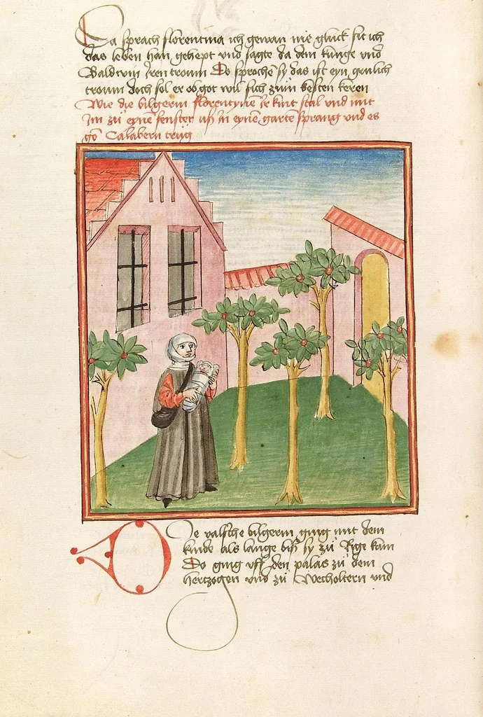 An illustration from Herpin, 1470, leaf 296