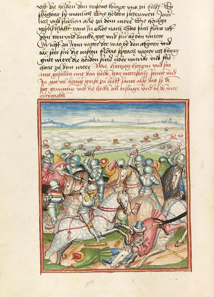 An illustration from Herpin, 1470, leaf 350