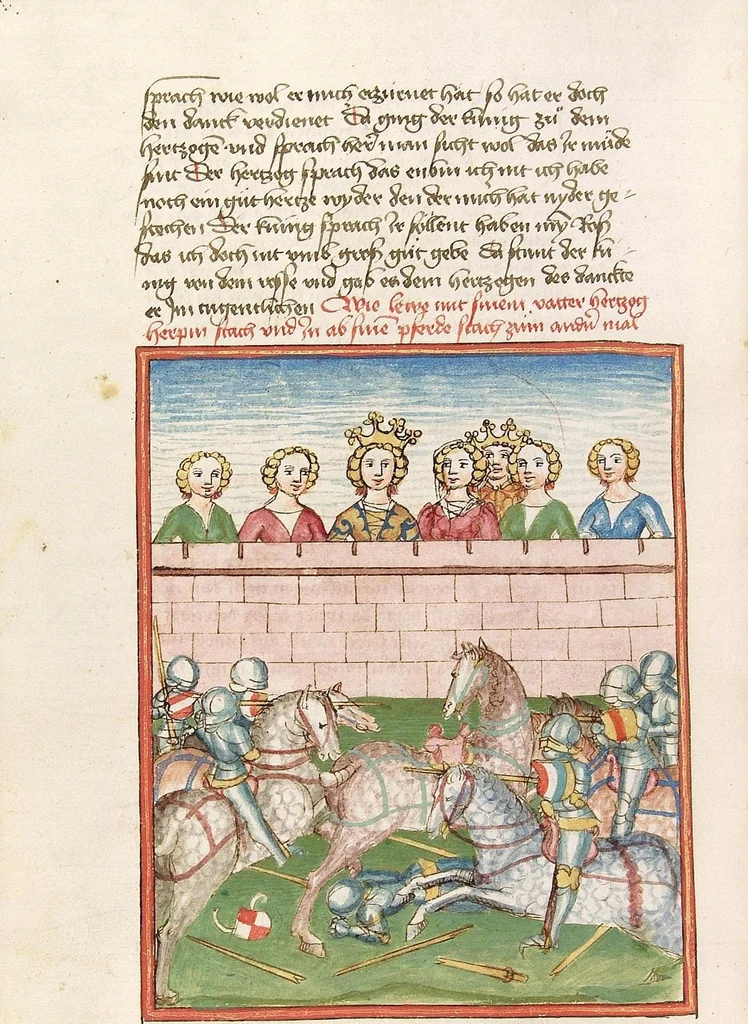 An illustration from Herpin, 1470, leaf 384