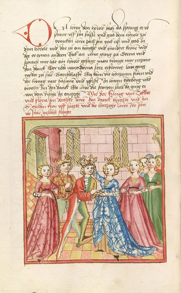 An illustration from Herpin, 1470, leaf 390