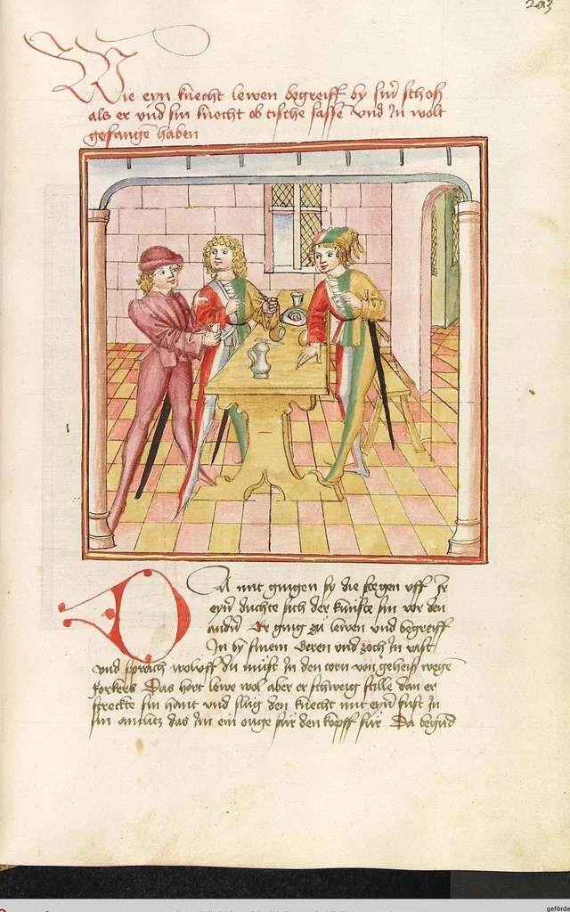 An illustration from Herpin, 1470, leaf 413