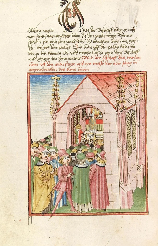 An illustration from Herpin, 1470, leaf 420