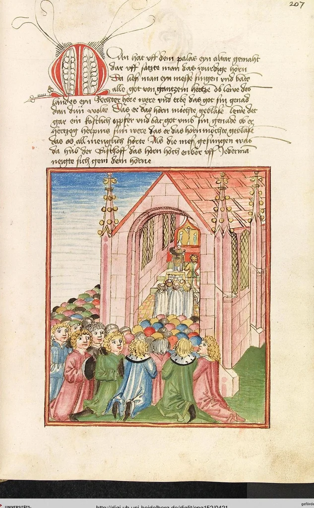 An illustration from Herpin, 1470, leaf 421