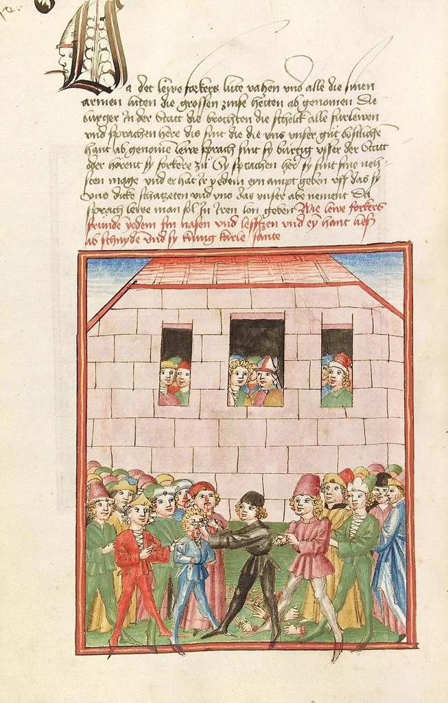 An illustration from Herpin, 1470, leaf 424