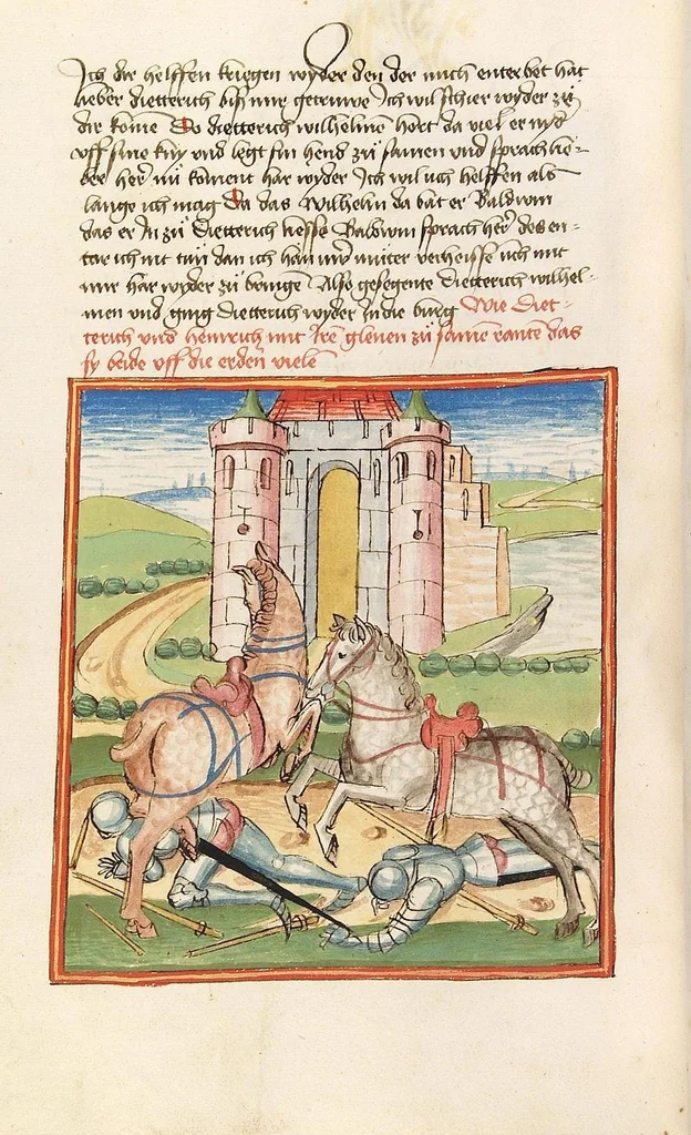 An illustration from Herpin, 1470, leaf 458