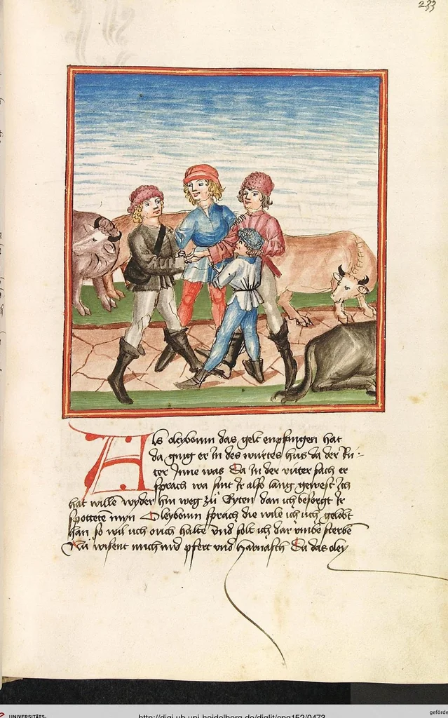An illustration from Herpin, 1470, leaf 473