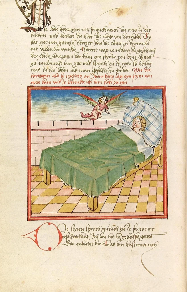 An illustration from Herpin, 1470, leaf 48