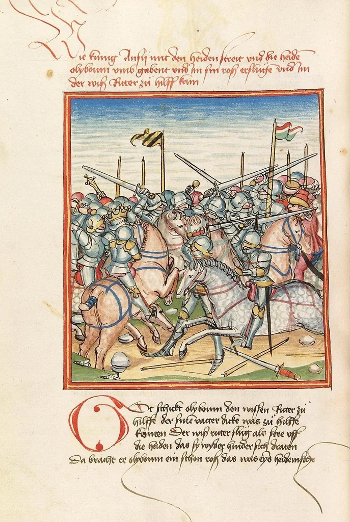 An illustration from Herpin, 1470, leaf 490