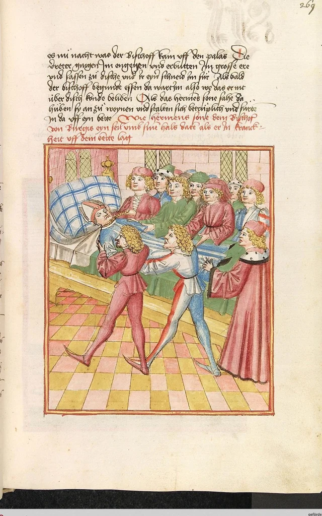 An illustration from Herpin, 1470, leaf 545