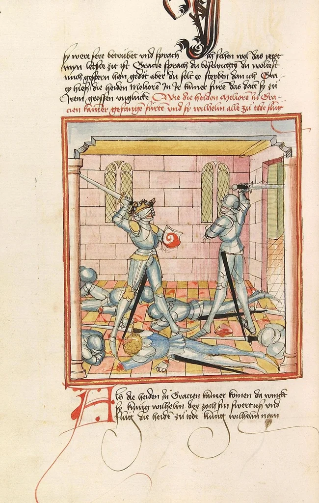 An illustration from Herpin, 1470, leaf 574