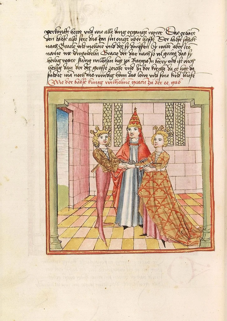 An illustration from Herpin, 1470, leaf 578