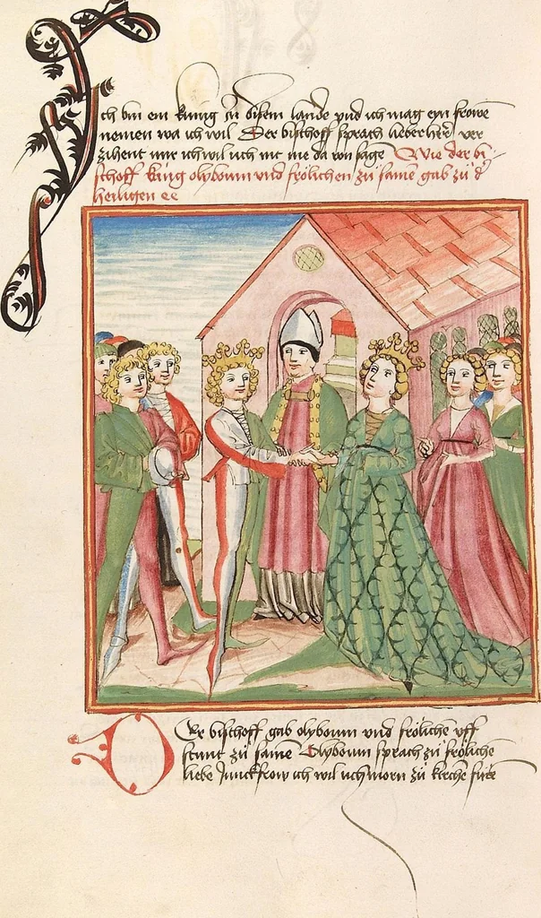 An illustration from Herpin, 1470, leaf 588