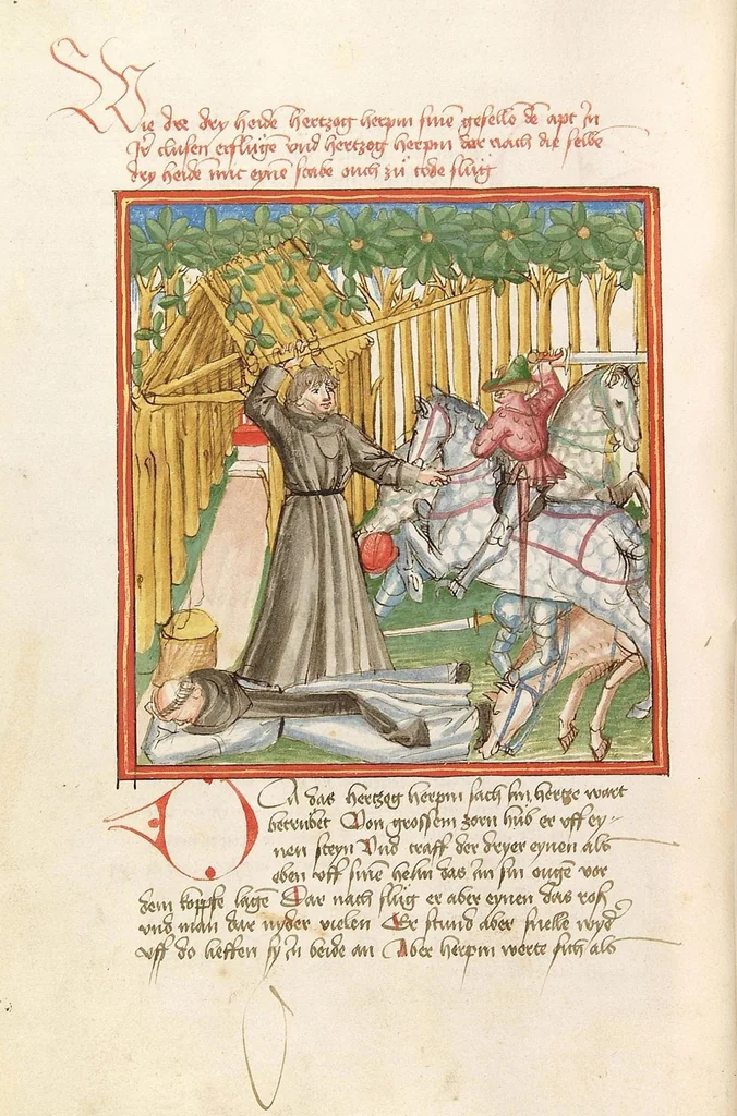 An illustration from Herpin, 1470, leaf 84