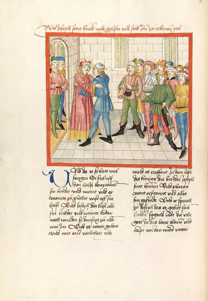 An illustration from Bücher Mose, Josua, Richter, Ruth, 1477, leaf 132
