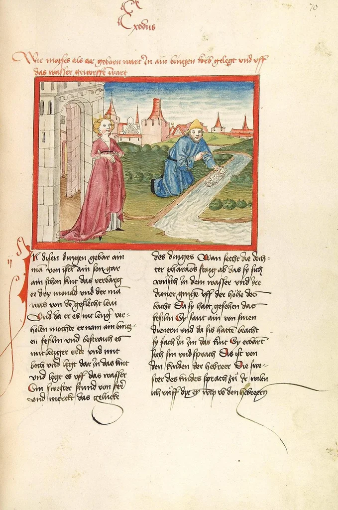 An illustration from Bücher Mose, Josua, Richter, Ruth, 1477, leaf 147