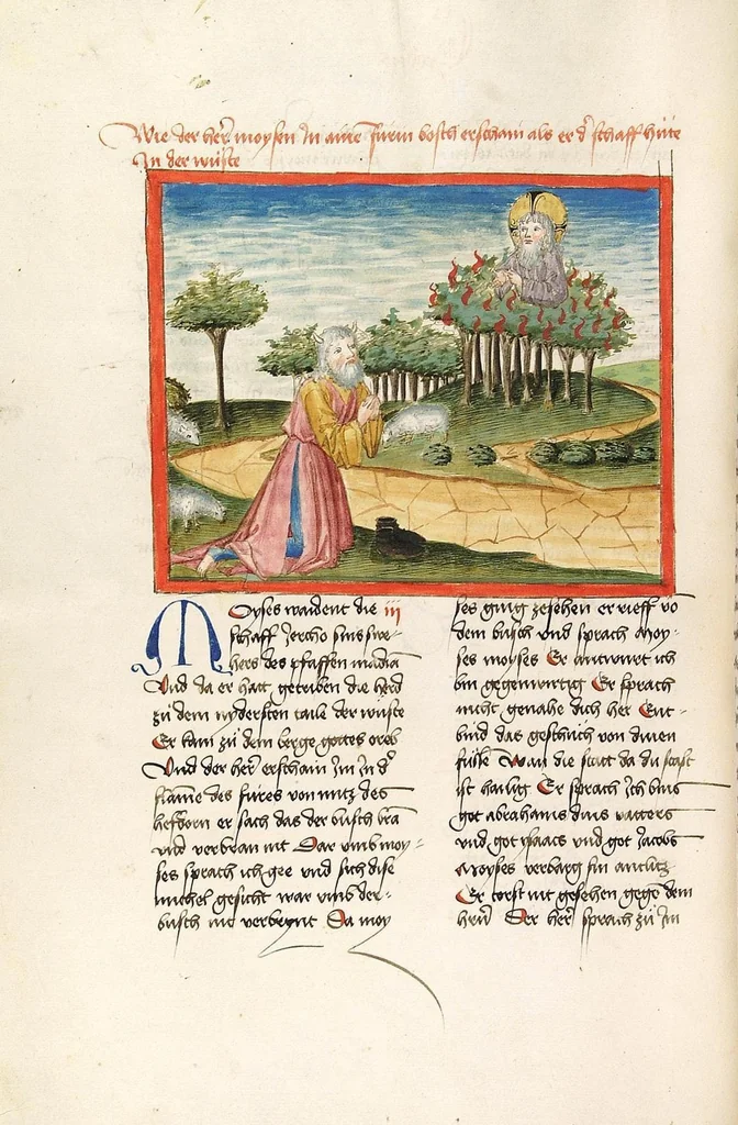 An illustration from Bücher Mose, Josua, Richter, Ruth, 1477, leaf 150