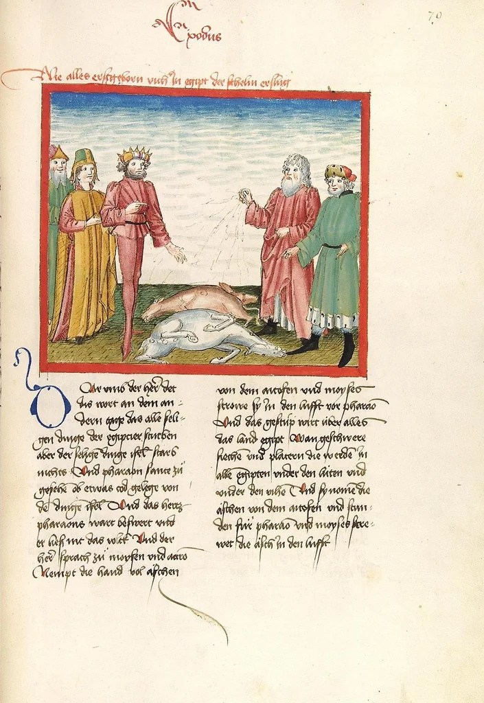 An illustration from Bücher Mose, Josua, Richter, Ruth, 1477, leaf 165