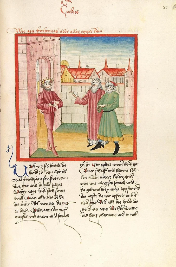 An illustration from Bücher Mose, Josua, Richter, Ruth, 1477, leaf 171