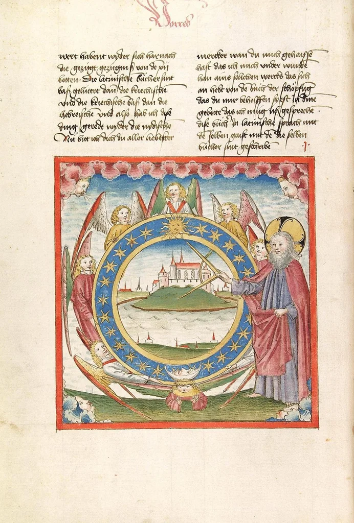 An illustration from Bücher Mose, Josua, Richter, Ruth, 1477, leaf 26