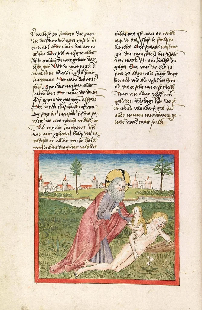 An illustration from Bücher Mose, Josua, Richter, Ruth, 1477, leaf 30