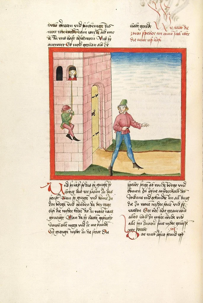 An illustration from Bücher Mose, Josua, Richter, Ruth, 1477, leaf 450