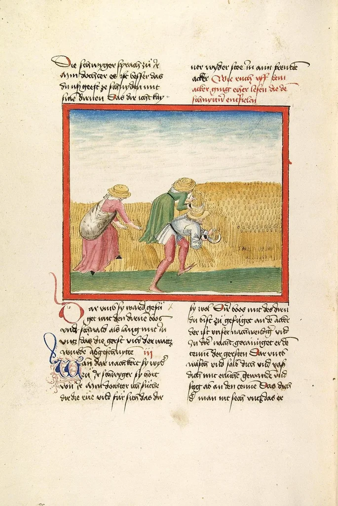 An illustration from Bücher Mose, Josua, Richter, Ruth, 1477, leaf 566