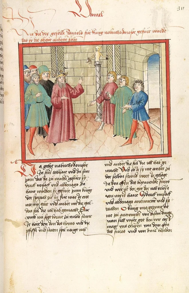 An illustration from Psalter, Parabole, Ecclesiastes, Cantica canticorum, Sapienta, Ecclesiasticus, Propheten, 1477, leaf 629