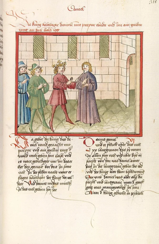 An illustration from Psalter, Parabole, Ecclesiastes, Cantica canticorum, Sapienta, Ecclesiasticus, Propheten, 1477, leaf 643